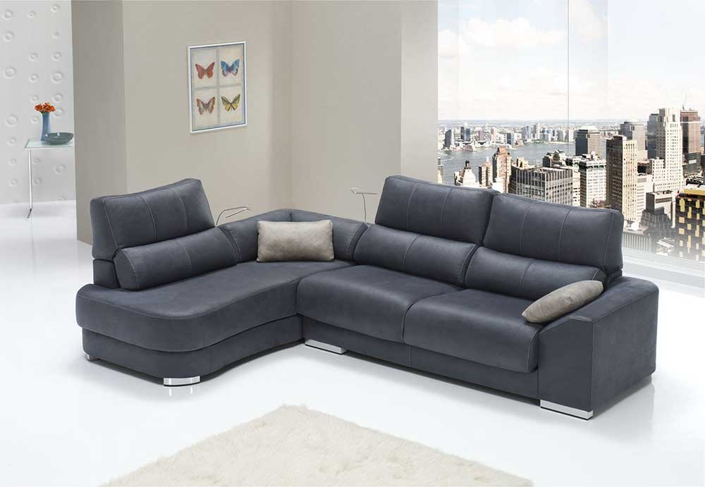 Muebles Berrojalbiz sofá de color gris oscuro
