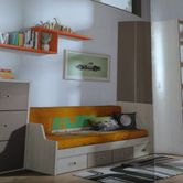 Muebles Berrojalbiz dormitorio juvenil naranja y blanco