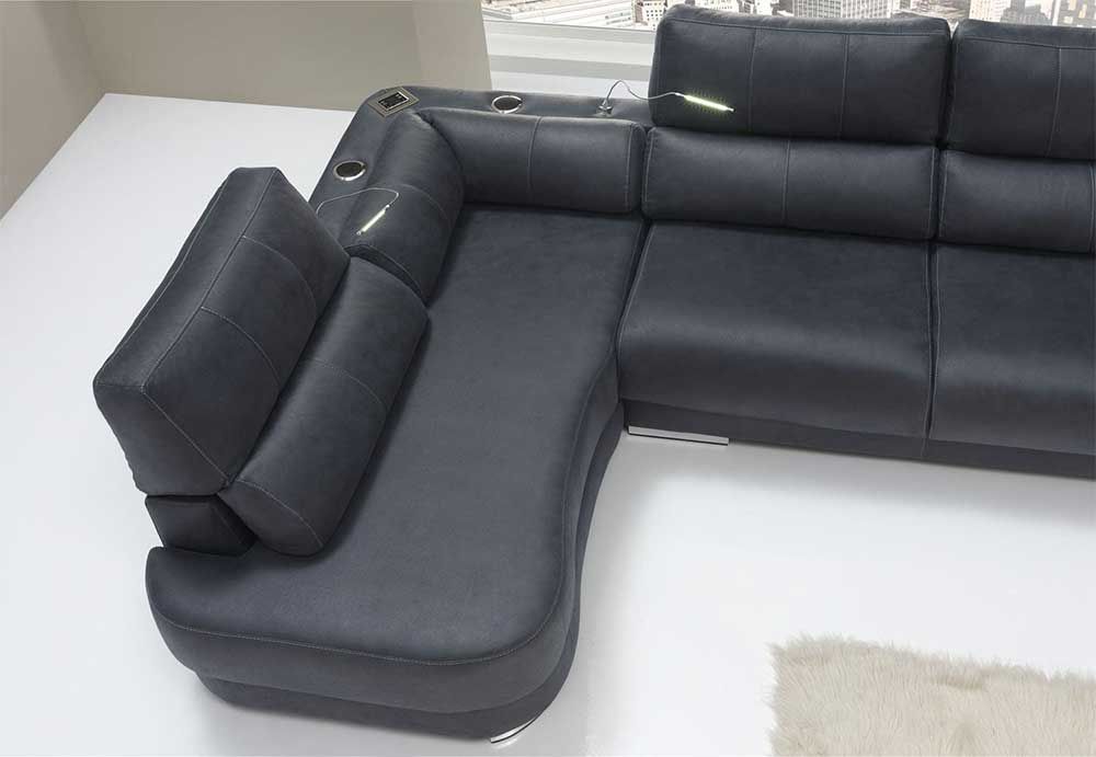 Muebles Berrojalbiz sofá gris oscuro